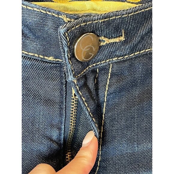 Coogi Blue Medium Wash Distressed Rhinestone Accent Straight Leg Jeans 11/12 - Picture 5 of 12